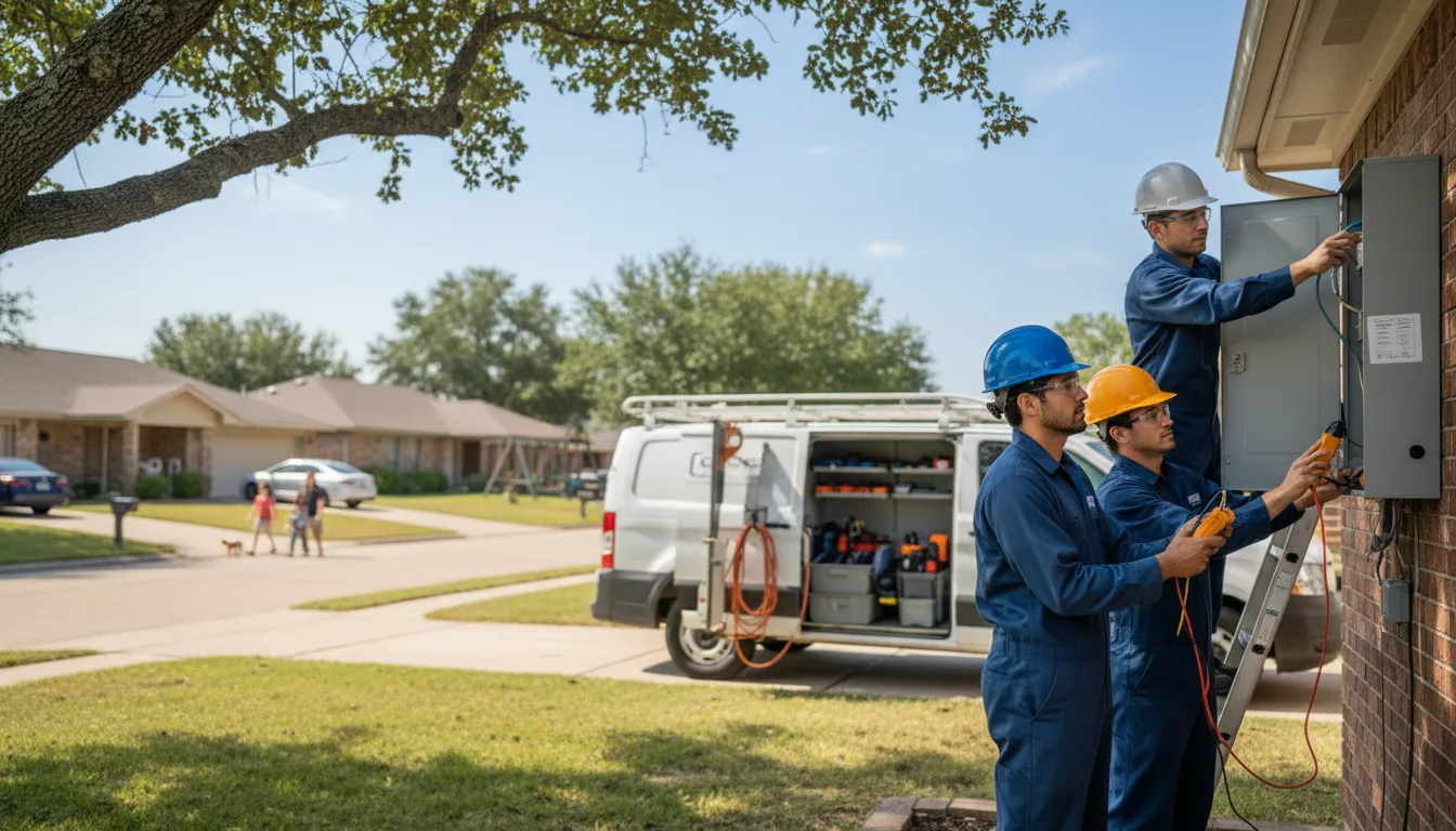 Certified electrician providing emergency electrical services in Weleetka, OK